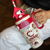 تراولماگ پینترستی تامبلر مدل اسنوپی ظرفیت 800 میلی لیتر بدنه ضد طعم و ضد بو کد Drink Water Bottle Cherry Snoopy Kids Thermal Stainless Steel Bottle