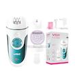 اپیلاتور وی جی آر مناسب خانم ها، دستگاه اپیلاتور الکترونیک 4 حالته وی جی آر بانوان مناسب بدن و صورت کد 75410020 vgr v-700 professional 4in1 epilator and shaver with callus remover head wet & dry use poonelstore.com