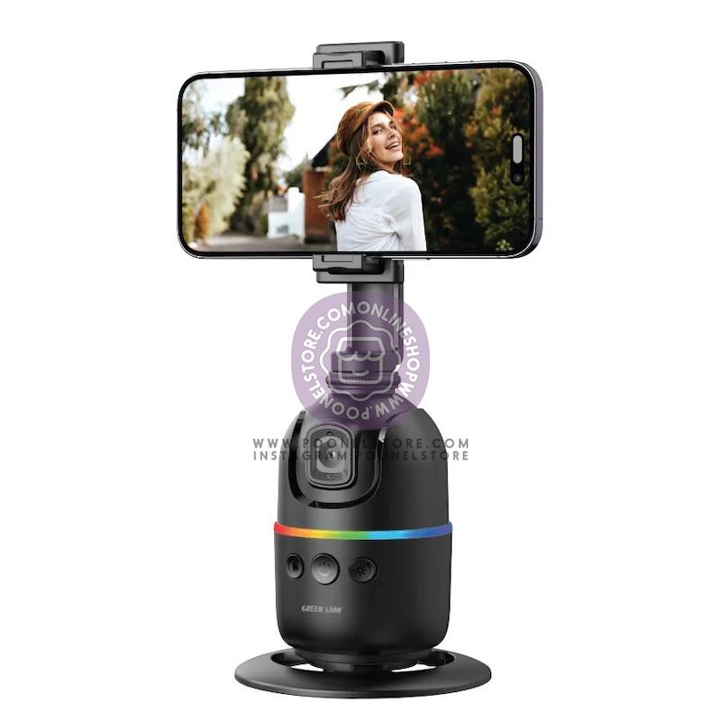 گیمبال ردیاب خودکار چهره 360 درجه گرین لاین، گیمبال هوشمند گرین لاین قابلیت تعقیب اتوماتیک سوژه نسخه اورجینال مدل Green lion autotrack Gimbal GNAUTTRGLBK GL-SSK04 poonelstore.com