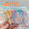 ماژیک هایلایتر پینترستی بسته 6 عددی، ماژیک علامت زن فانتزی مدل پنجه گربه cute students stationery highlighter markers cat claw design 6 pcs www.poonelstore.com