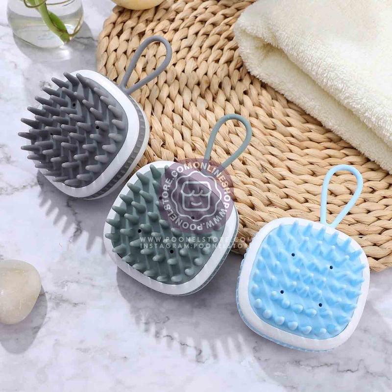سرشوی سیلیکونی اسکالپ، سرشوی و بدن شوی سیلیکونی اسکالپ fuhiueos playful cartoon hair brush with soft silicone bristles head massage