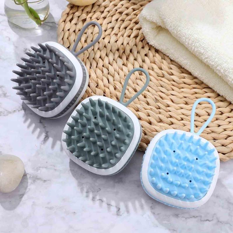 سرشوی سیلیکونی اسکالپ، سرشوی و بدن شوی سیلیکونی اسکالپ fuhiueos playful cartoon hair brush with soft silicone bristles head massage