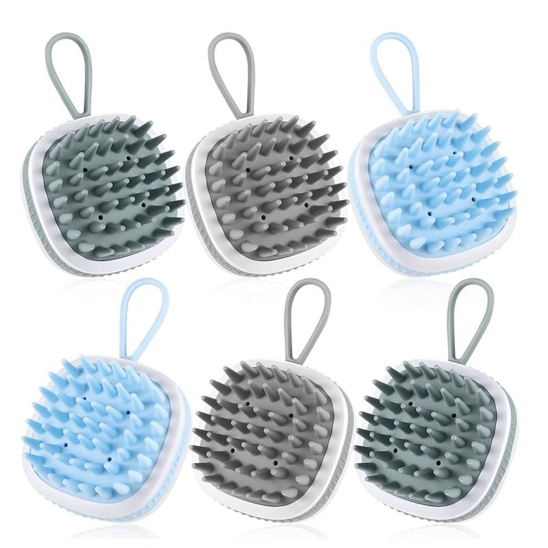 سرشوی سیلیکونی اسکالپ، سرشوی و بدن شوی سیلیکونی اسکالپ fuhiueos playful cartoon hair brush with soft silicone bristles head massage