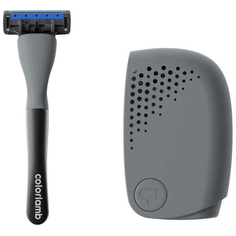 تیغ اصلاح کالرلمب پرتابل، شیور دستی مردانه کالرلمب قابل حمل دارای کیس نگهدارنده Colorlamb Portable Manual Men Razor Set Metal Handle Poonel Store