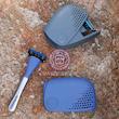 تیغ اصلاح کالرلمب پرتابل، شیور دستی مردانه کالرلمب قابل حمل دارای کیس نگهدارنده Colorlamb Portable Manual Men Razor Set Metal Handle Poonel Store