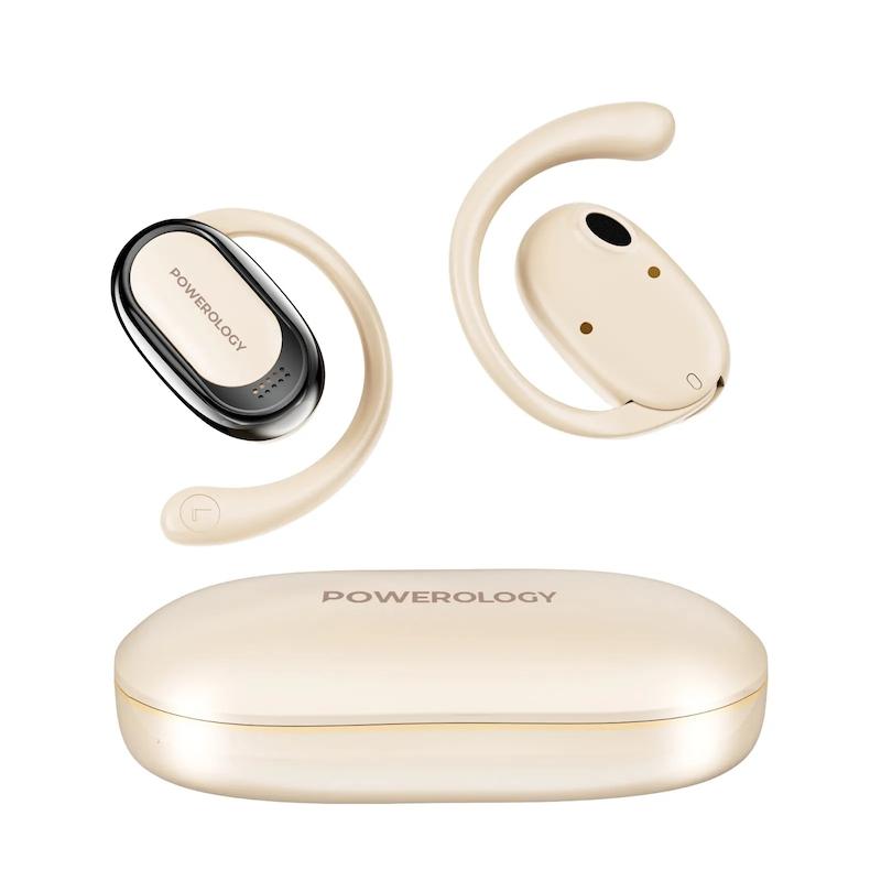 هندزفری وایرلس پاورولوژی، هدفون بلوتوثی پاورولوژی نسخه اورجینال Powerology Oura Open Ear Wireless Earbuds Hands Free Calls Poonel Store