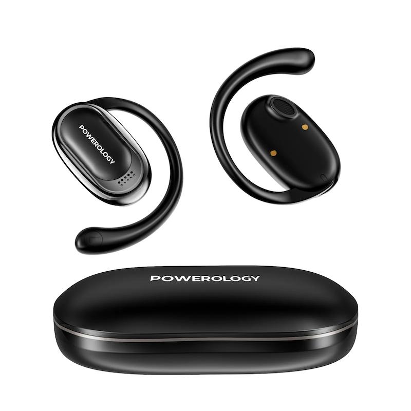 هندزفری وایرلس پاورولوژی، هدفون بلوتوثی پاورولوژی نسخه اورجینال Powerology Oura Open Ear Wireless Earbuds Hands Free Calls Poonel Store