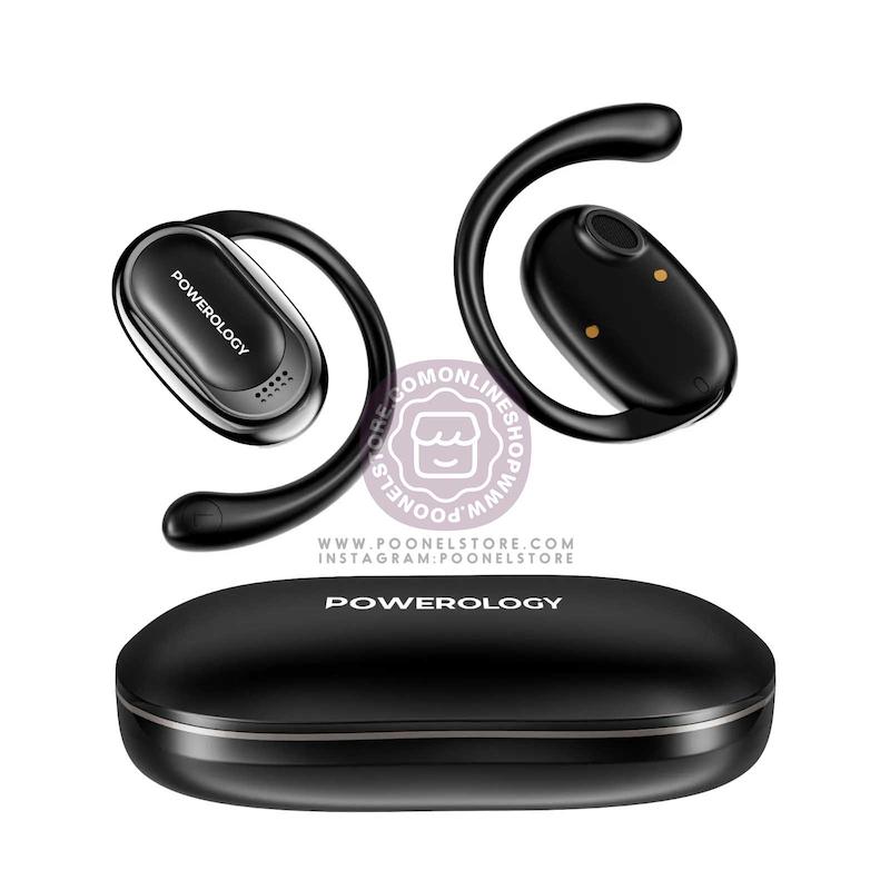 هندزفری وایرلس پاورولوژی، هدفون بلوتوثی پاورولوژی نسخه اورجینال Powerology Oura Open Ear Wireless Earbuds Hands Free Calls Poonel Store