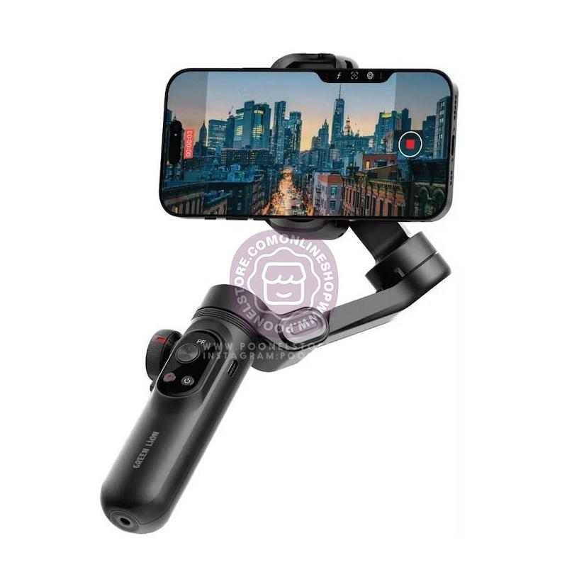 اسمارت استابلایزر گیمبال هوشمند ردیاب خودکار چهره 360 درجه گرین لاین نیویورک، گیمبال هوشمند گرین لاین قابلیت تعقیب اتوماتیک سوژه نسخه اورجینال مدل Green Lion New York Gimbal Smart Face Tracking GXV-3 Poonelstore