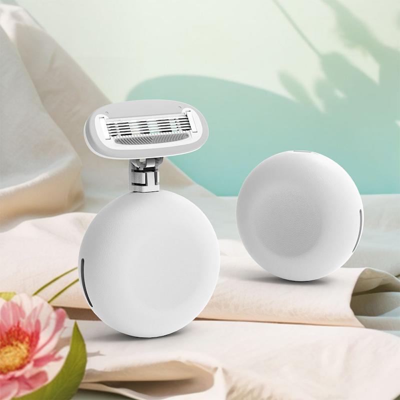 تیغ اصلاح کالرلمب پرتابل، شیور دستی کالرلمب قابل حمل دارای کیس نگهدارنده مناسب خانم ها Colorlamb Portable 0.4 Manual Women Razor Set Metal Handle Poonel Store