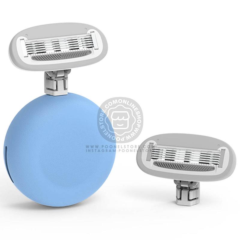 تیغ اصلاح کالرلمب پرتابل، شیور دستی کالرلمب قابل حمل دارای کیس نگهدارنده مناسب خانم ها Colorlamb Portable 0.4 Manual Women Razor Set Metal Handle Poonel Store