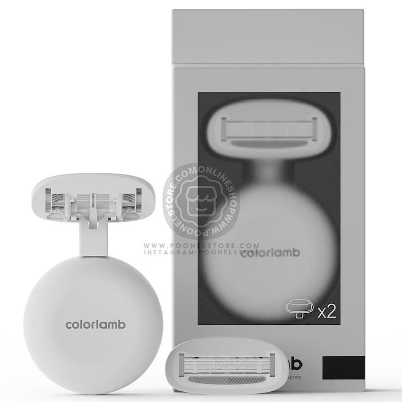 تیغ اصلاح کالرلمب پرتابل، شیور دستی کالرلمب قابل حمل دارای کیس نگهدارنده مناسب خانم ها Colorlamb Portable 0.4 Manual Women Razor Set Metal Handle Poonel Store