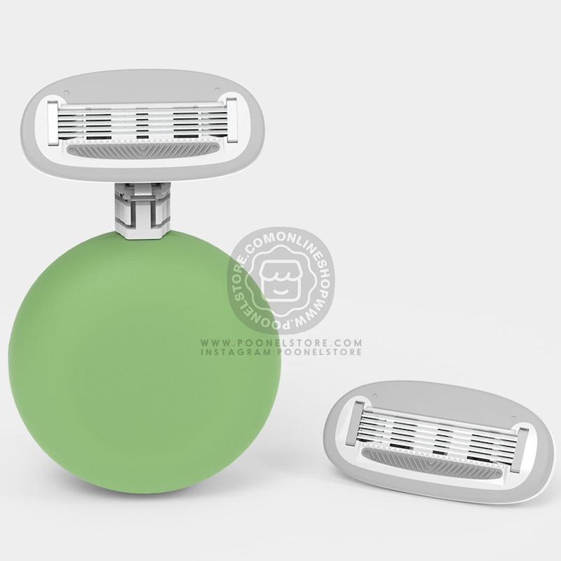تیغ اصلاح کالرلمب پرتابل، شیور دستی کالرلمب قابل حمل دارای کیس نگهدارنده مناسب خانم ها Colorlamb Portable 0.4 Manual Women Razor Set Metal Handle Poonel Store