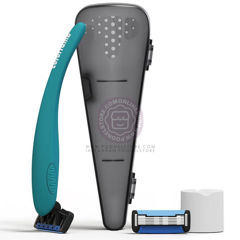 تیغ اصلاح 5 لایه کالرلمب مگنت استاندارد، شیور دستی کالرلمب قابل حمل دارای کیس نگهدارنده و استند مگنتی مناسب آقایان Colorlamb Portable Manual Men Razor Set Metal Handle Poonel Store