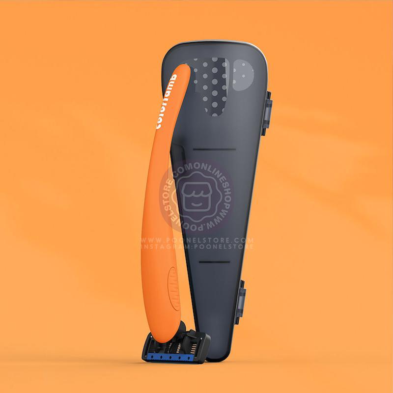 تیغ اصلاح 5 لایه کالرلمب مگنت استاندارد، شیور دستی کالرلمب قابل حمل دارای کیس نگهدارنده و استند مگنتی مناسب آقایان Colorlamb Portable Manual Men Razor Set Metal Handle Poonel Store