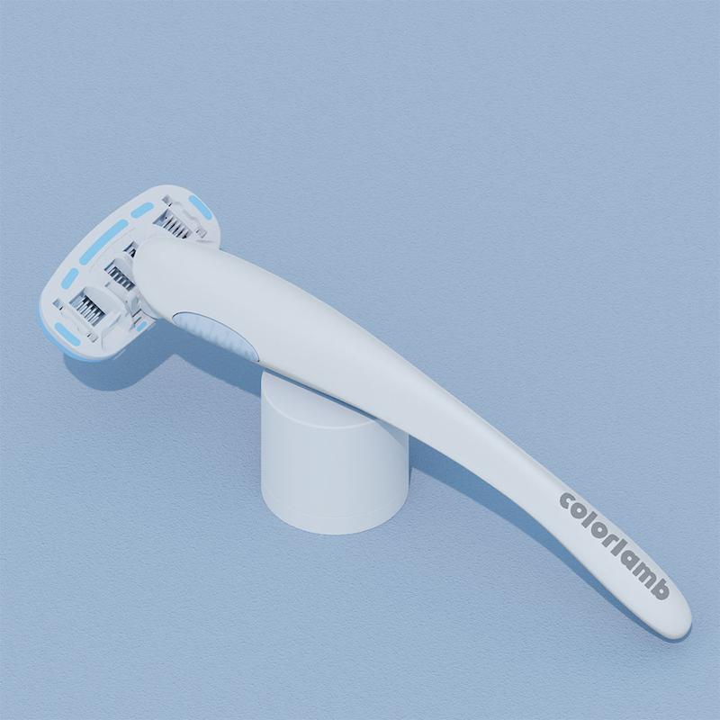 تیغ اصلاح 5 لایه کالرلمب مگنت استاندارد، شیور دستی کالرلمب قابل حمل دارای کیس نگهدارنده و استند مگنتی مناسب خانم ها Colorlamb Portable Manual Women Razor Set Metal Handle Poonel Store