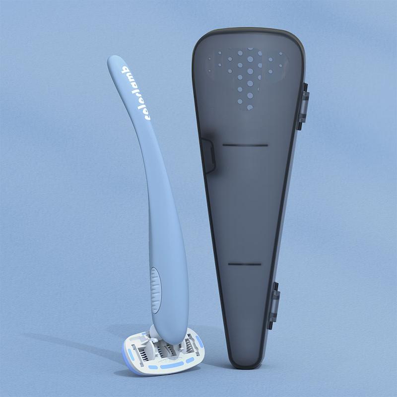 تیغ اصلاح 5 لایه کالرلمب مگنت استاندارد، شیور دستی کالرلمب قابل حمل دارای کیس نگهدارنده و استند مگنتی مناسب خانم ها Colorlamb Portable Manual Women Razor Set Metal Handle Poonel Store