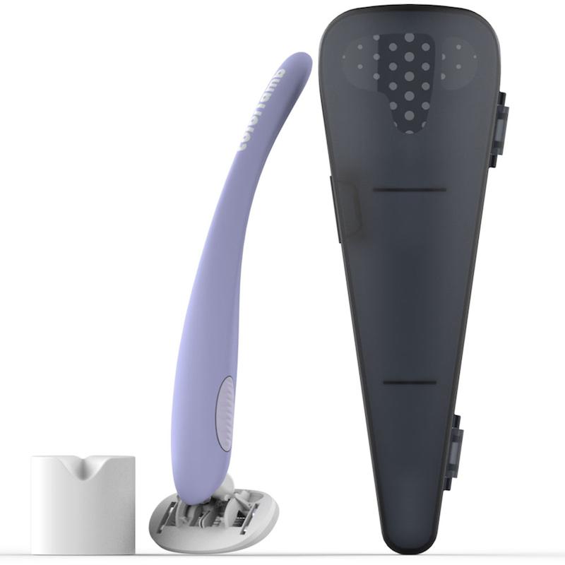 تیغ اصلاح 5 لایه کالرلمب مگنت استاندارد، شیور دستی کالرلمب قابل حمل دارای کیس نگهدارنده و استند مگنتی مناسب خانم ها Colorlamb Portable Manual Women Razor Set Metal Handle Poonel Store