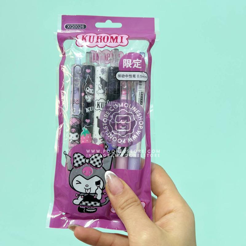 خودکار ژله ای مدل کرومی مجموعه 6 عددی قطرنوشتاری 0.5 میلیمتر پوونل استور kurumi cute gel pens package of six code-2016 www.poonelstore.com