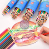 مداد آبرنگی دلی نسخه اورجینال وارداتی باکس استوانه بسته 12,24,36,48 عددی Deli Colored Pencils 48 Colors Erasable Color Pen Set for Coloring Drawing Sketching For Student Poonel Store