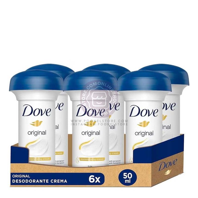 مام بدن داو مدل قارچی ماندگاری 24 ساعته نسخه اورجینال مقدار 50 میلی گرم Dove Moisturising Cream Original Version 50 ml Poonel Store