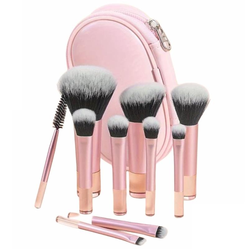 براش میکاپ کیفی، براش کیفی آرایشی نسخه وارداتی و اورجینال Cute Beauty Bag Pink Brush Original Version Best Brand Everyday Essentials Poonel Store