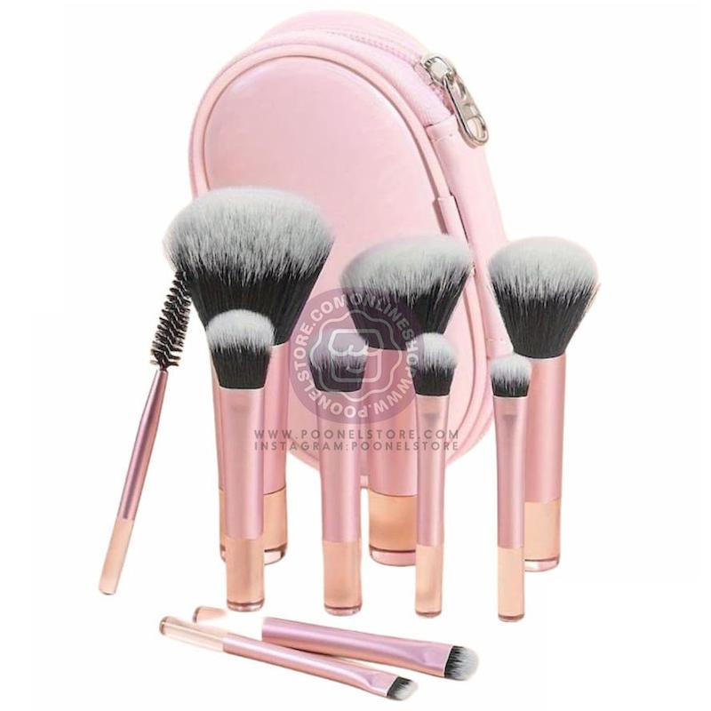 براش میکاپ کیفی، براش کیفی آرایشی نسخه وارداتی و اورجینال Cute Beauty Bag Pink Brush Original Version Best Brand Everyday Essentials Poonel Store