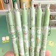 خودکار پینترستی قورباغه، خودکار ژله ای فانتزی کیوت مدل قورباغه Cute Frog Limited Pen Push Type High Value Matcha Croaking Press Gel Pen 0.5 Black Quick Drying Water Pen Poonel Store