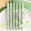 خودکار پینترستی قورباغه، خودکار ژله ای فانتزی کیوت مدل قورباغه Cute Frog Limited Pen Push Type High Value Matcha Croaking Press Gel Pen 0.5 Black Quick Drying Water Pen Poonel Store