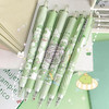 خودکار پینترستی قورباغه، خودکار ژله ای فانتزی کیوت مدل قورباغه Cute Frog Limited Pen Push Type High Value Matcha Croaking Press Gel Pen 0.5 Black Quick Drying Water Pen Poonel Store