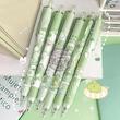 خودکار پینترستی قورباغه، خودکار ژله ای فانتزی کیوت مدل قورباغه Cute Frog Limited Pen Push Type High Value Matcha Croaking Press Gel Pen 0.5 Black Quick Drying Water Pen Poonel Store