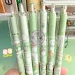 خودکار پینترستی قورباغه، خودکار ژله ای فانتزی کیوت مدل قورباغه Cute Frog Limited Pen Push Type High Value Matcha Croaking Press Gel Pen 0.5 Black Quick Drying Water Pen Poonel Store