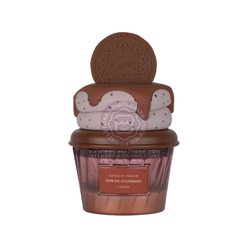 +ویدیو عطر پینترستی لطافه نسخه اورجینال مدل بستنی شکلاتی کوکی کاکائو Lattafa Cookie Crave Eau de Parfum Give Me Gourmand Collection 75ml Spray Sweet Vanilla Cookie Scent Cocoa Butter and Sugar Notes