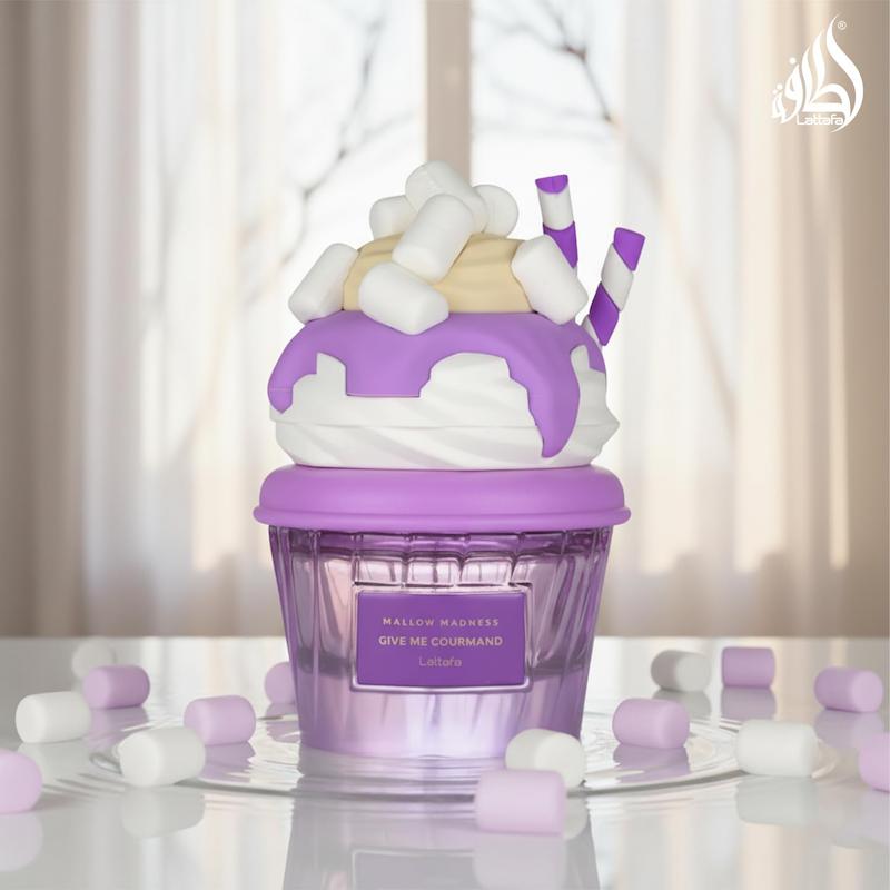 +ویدیو عطر پینترستی لطافه نسخه اورجینال مدل مالو مدنس گیو می گورماند Lattafa Mallow Madness Eau de Parfum Give Me Gourmand Collection Sweet Gourmand FraGrance Marshmallow & Vanilla Spray Form 75ml LonG lastinG