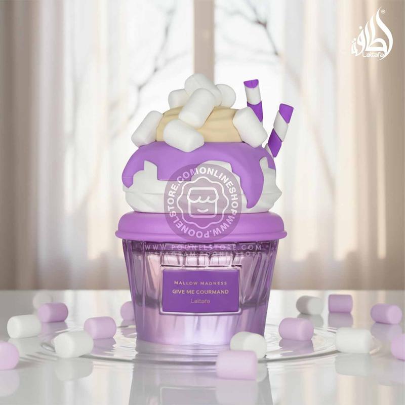 +ویدیو عطر پینترستی لطافه نسخه اورجینال مدل مالو مدنس گیو می گورماند Lattafa Mallow Madness Eau de Parfum Give Me Gourmand Collection Sweet Gourmand FraGrance Marshmallow & Vanilla Spray Form 75ml LonG lastinG