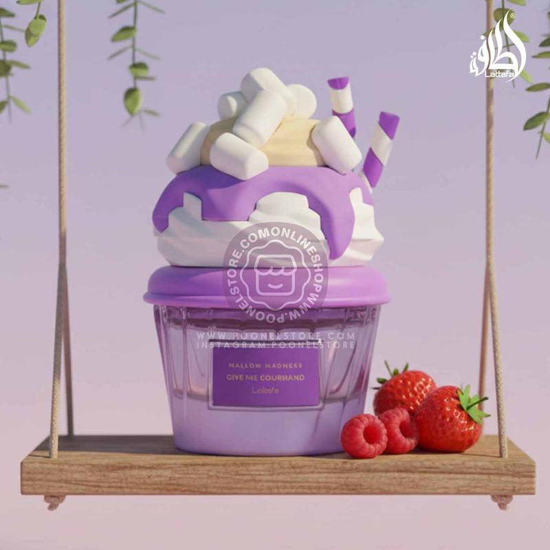 +ویدیو عطر پینترستی لطافه نسخه اورجینال مدل مالو مدنس گیو می گورماند Lattafa Mallow Madness Eau de Parfum Give Me Gourmand Collection Sweet Gourmand FraGrance Marshmallow & Vanilla Spray Form 75ml LonG lastinG