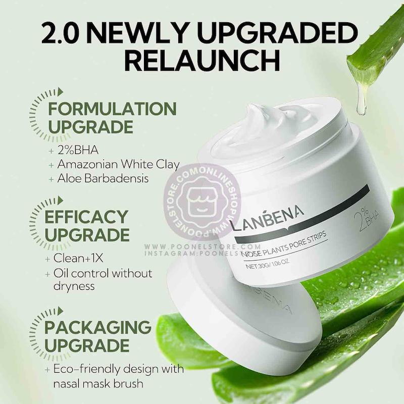 چسب بینی لانبنا نسخه اورجینال درمان جوش های بینی و پاکسازی پوست نسخه اورجینال Blackhead Remover LANBENA Black Heads Remover from Face Black Head Remover Peel Off Face Mask Nose Strips for Blackheads