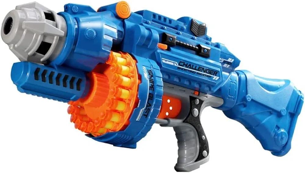 تفنگ الکتریکی اسباب بازی ربنو گلوله فومی REBENUO Electric Soft Bullet Toy Gun 40 Foam Bullets Included Target Shooting Game Gun Toy for Kids & Adults www.poonelstore.com