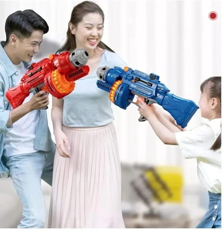 تفنگ الکتریکی اسباب بازی ربنو گلوله فومی REBENUO Electric Soft Bullet Toy Gun 40 Foam Bullets Included Target Shooting Game Gun Toy for Kids & Adults www.poonelstore.com