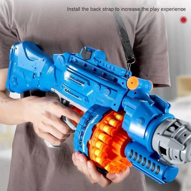تفنگ الکتریکی اسباب بازی ربنو گلوله فومی REBENUO Electric Soft Bullet Toy Gun 40 Foam Bullets Included Target Shooting Game Gun Toy for Kids & Adults www.poonelstore.com