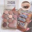 پالت سایه چشم پینترستی میس لارا، پالت باکس سایه چشم فانتزی میس لارا نسخه اورجینال Makeup Miss Lara 10 Colours Love Shine Eyeshadow Palette Pearlescent Eyeshadow Palette Nude Long
