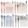 ست براش میکاپ کیفی، ست براش کیفی آرایشی 8 عددی نسخه وارداتی و اورجینال Cute Beauty Bag Pink Brush Original Version Best Brand Everyday Essentials Poonel Store