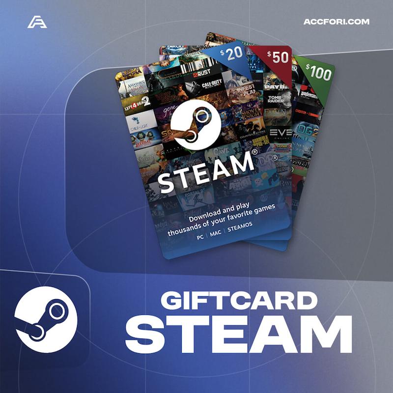 خرید گیفت کارت استیم والت (Steam Giftcard) - تحویل فوری