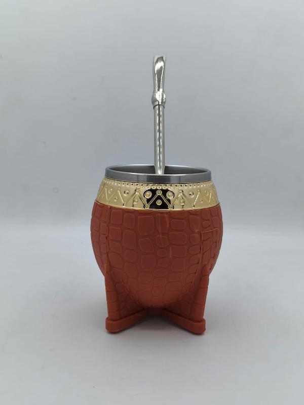 گورد استیل لوکس دستساز با روکش چرم مصنوعی