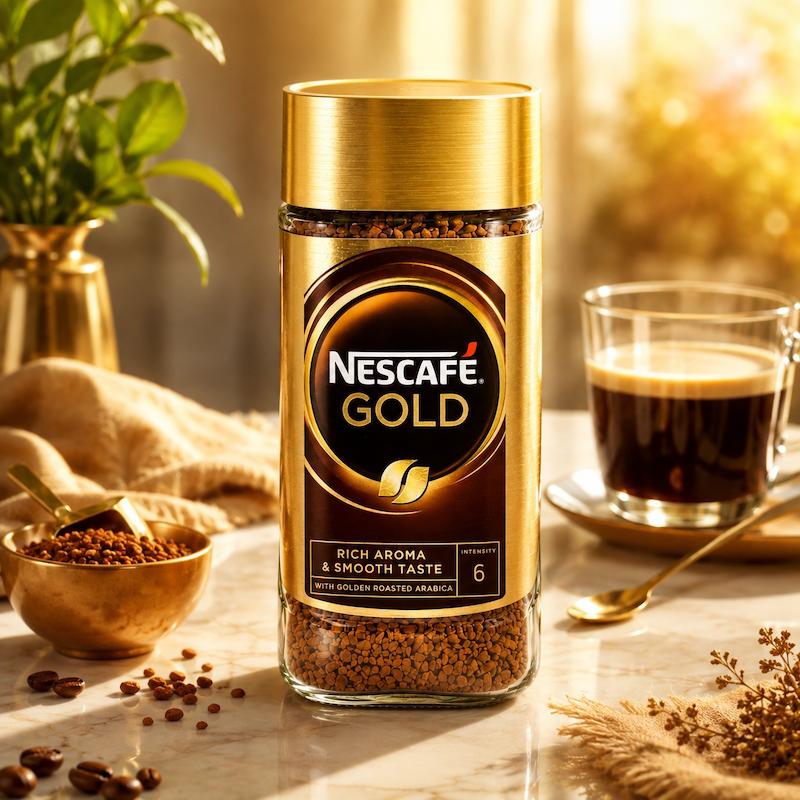 نسکافه گلد ۱۹۰ گرم قهوه فوری با عطر و طعم غنی