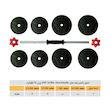 دمبل گرد قابل تنظیم 16 کیلوگرم رادیس فیت مدل DVP16-Mix1-one handle