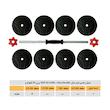 دمبل رادیس فیت مدل Dvp 20-2500-one handle وزن 20 کیلوگرم