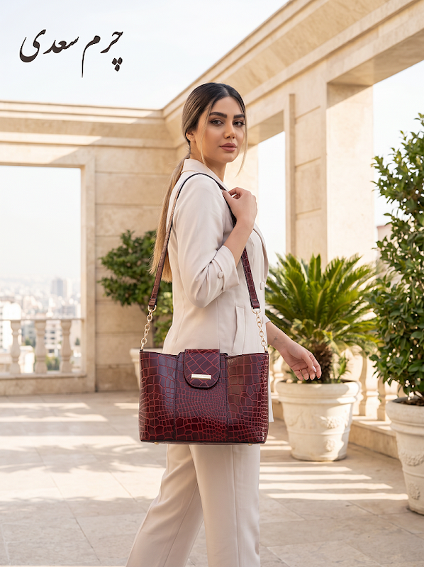 کیف دوشی زنانه چرم دست دوز کد 791