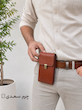 کیف کمری موبایل مردانه چرم طبیعی دست‌دوز | چرم سعدی کد 742