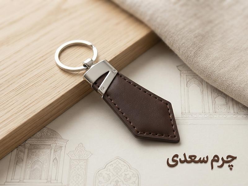جاکلیدی چرم مدل کراواتی | چرم سعدی کد 880